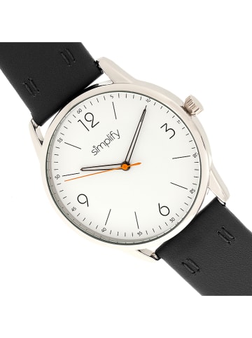 Simplify Quarzuhr "The 6300" in Schwarz/ Silber/ Weiß