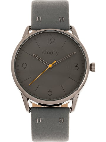 Simplify Quarzuhr "The 6300" in Grau/ Anthrazit