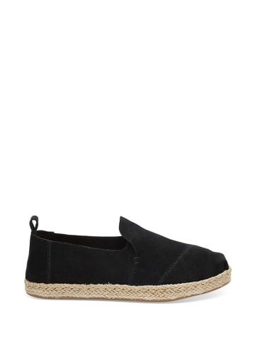 TOMS Skórzane espadryle w kolorze czarnym