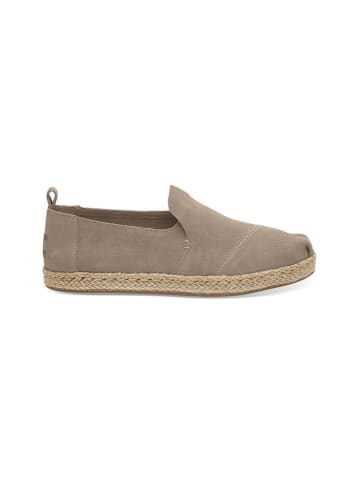 TOMS Leren espadrilles beige