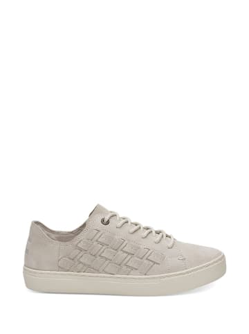 TOMS Leder-Sneakers in Beige