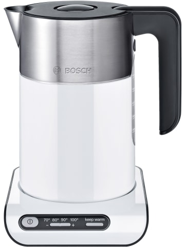 Bosch Kleingeräte Wasserkocher "Styline" in Weiß/ Silber - 1,5 l