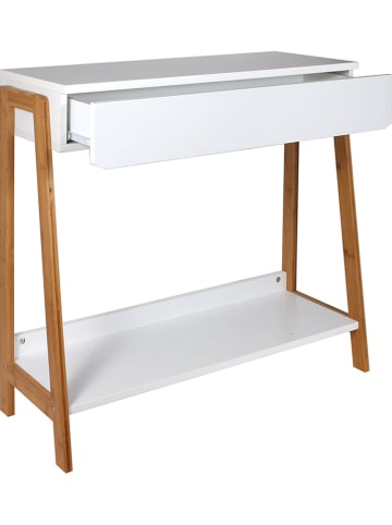 THE HOME DECO FACTORY Konsolentisch in Weiß - (B)80 x (H)77 x (T)30