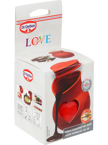 Dr. Oetker Silikonowy tygiel "Flexxible Love" w kolorze czerwonym do roztapiania - 250 ml