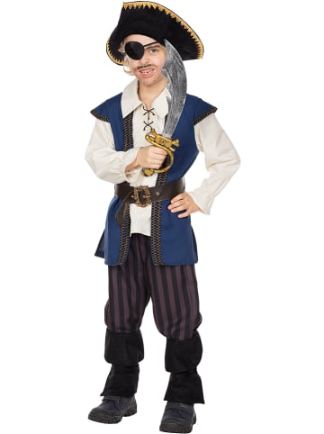 Rubie`s 3-delig kostuum "Piraat Jack" crème/blauw/bruin