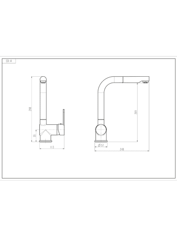 Schütte Niskociśnieniowa bateria zlewozmywakowa w kolorze srebrnym