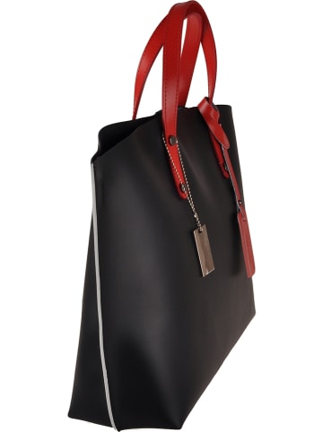 Florence Bags Leren shopper "Sparta" zwart - (B)46 x (H)30 x (D)8 cm
