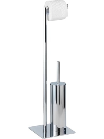 Wenko Zestaw WC "Recco" w kolorze srebrnym  - wys. 71,5 cm