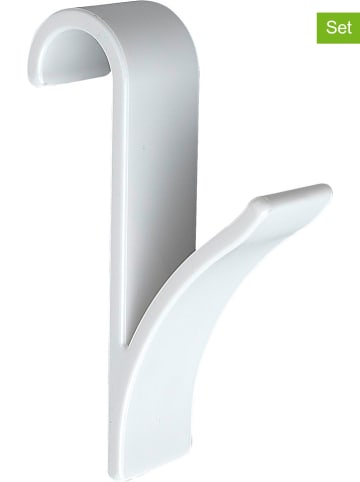 Wenko 4-delige set: handdoekhaken voor radiator wit