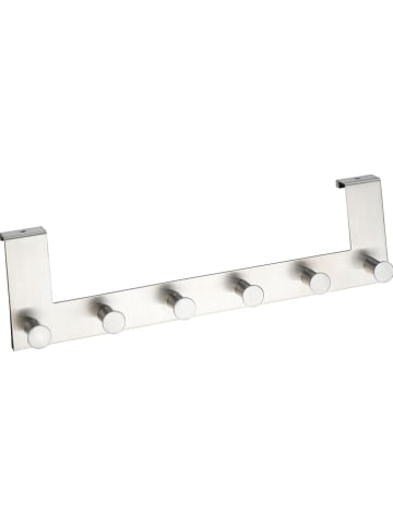 Wenko Edelstahl-Türgarderobe "Celano" - (B)39 x (H)11 x (T)5,5 cm