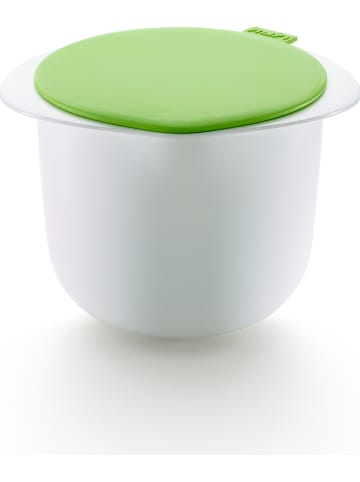 Lekué 3-częściowy zestaw w kolorze biało-zielonym do sera - 17,3 x 14,7 x 13 cm