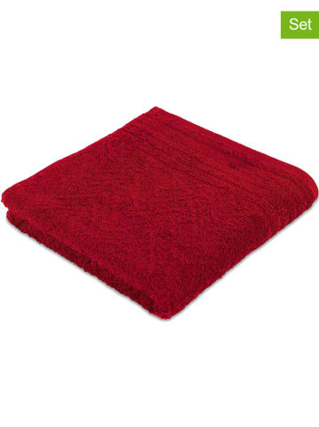 Möve for Frottana Ręczniki kąpielowe (2 szt.) "Elegance" w kolorze czerwonym
