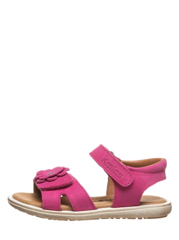 Kmins Skórzane sandały w kolorze różowym