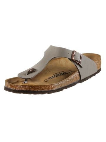 Birkenstock Leren teenslippers "Gizeh" grijs - wijdte N