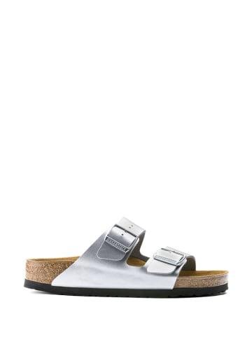 Birkenstock Pantoletten "Arizona" in Silber - Weite N