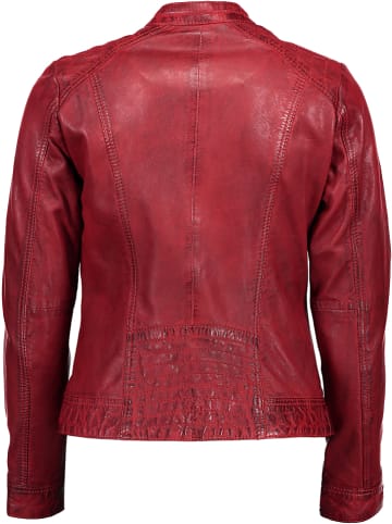 Caminari Skórzana kurtka "Roso" w kolorze czerwonym