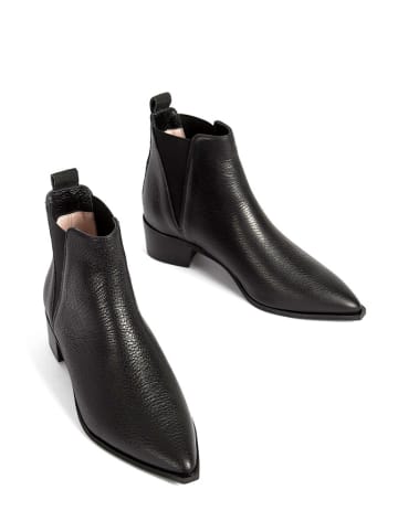 loft37 Leder-Stiefeletten in Schwarz