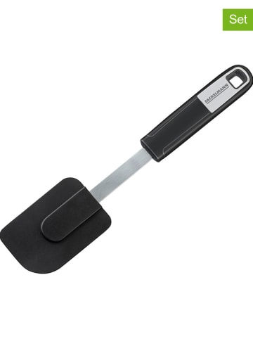 Fackelmann 2-delige set: deegspatels zwart - (L)26 cm