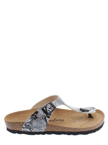 Sunbay Teenslippers zwart/wit