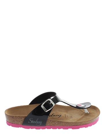Sunbay Teenslippers zwart/roze