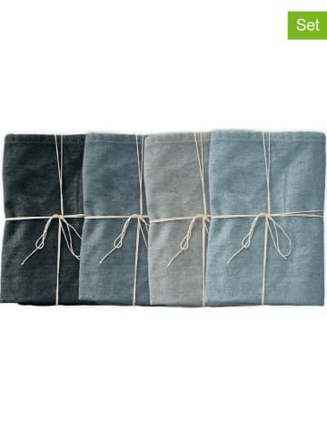 Madre Selva 4er-Set: Servietten "Blue Gradient" in Blau - (L)40 x (B)20 cm