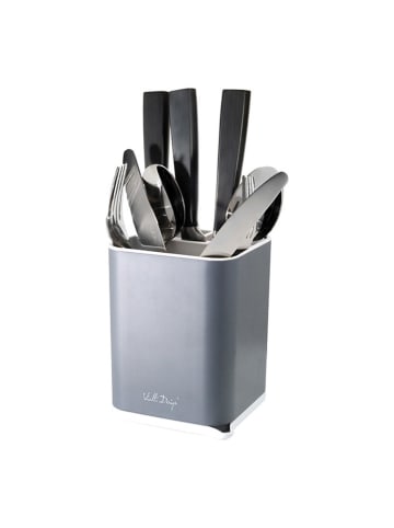 Vialli Design Utensilienhalter in Grau - (B)11 x (H)14,5 x (T)11 cm