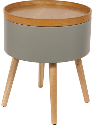 THE HOME DECO FACTORY Stolik w kolorze szaro-jasnobrązowym - wys. 49 x Ø 38 cm