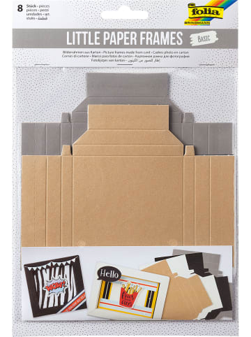 folia PAPER Bilderrahmenrohlinge "Little Paper Frames - Basic" in Bunt - 8 Stück