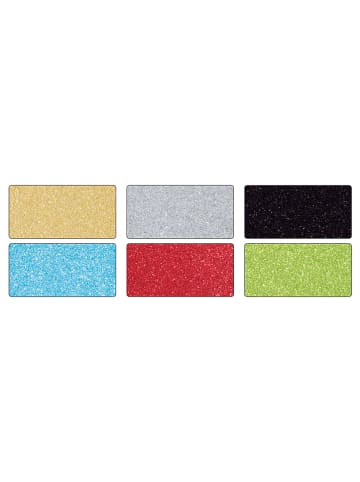 folia PAPER Glitterkarton "Glitterkarton - Basic" meerkleurig - 6 vellen - (L)24 cm