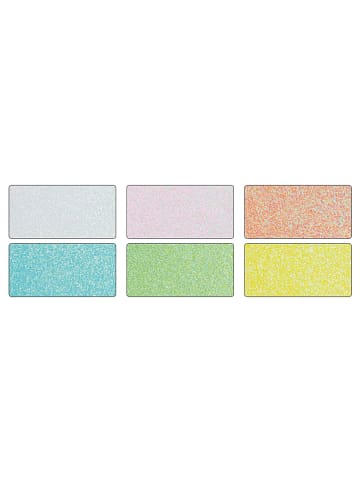 folia PAPER Glitterkarton "Pastel" meerkleurig - 6 vellen - (L)24 cm