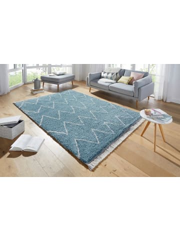 Mint Rugs Hoogpolig tapijt "Ruby" lichtblauw