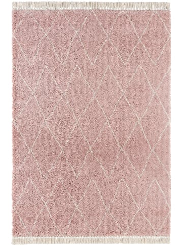 Mint Rugs Hochflor-Teppich "Jade" in Rosa