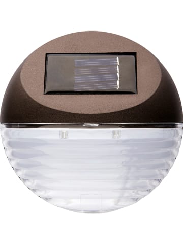 Best Season 3-delige set: ledsolarwandlampen "Fency" bruin - Ø 11 cm