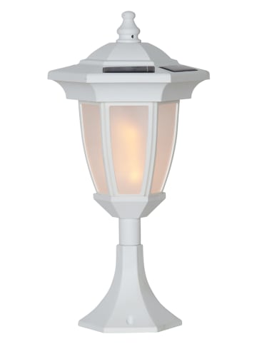 STAR Trading LED-Solar-Laterne "Flame" in Weiß - (B)15,5 x (H)63 cm