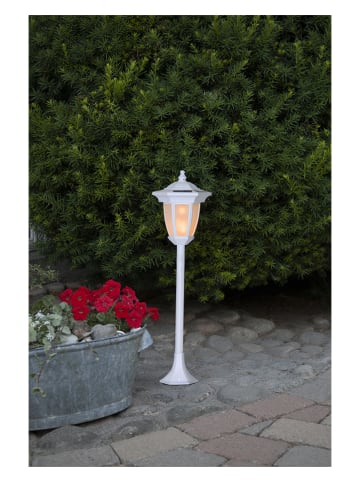STAR Trading Solarny lampion LED "Flame" w kolorze białym - 15,5 x 63 cm