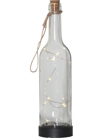 STAR Trading Decoratieve ledsolarhanger "Bottle" transparant - (H)30 cm