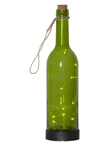 STAR Trading Decoratieve ledsolarhanger "Bottle" groen - (H)30 cm