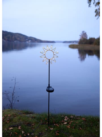 STAR Trading Solarna lampa ogrodowa LED "Sunny" w kolorze czarno-złotym - wys. 77 cm