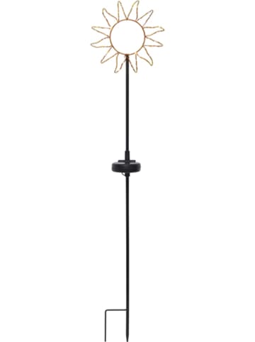 STAR Trading LED-Solar-Gartenstecker "Sunny" in Schwarz/ Gold - (H)77 cm