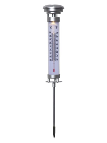 STAR Trading Ledsolartuinsteker "Celsius" wit/zilverkleurig - (H)57,5 cm
