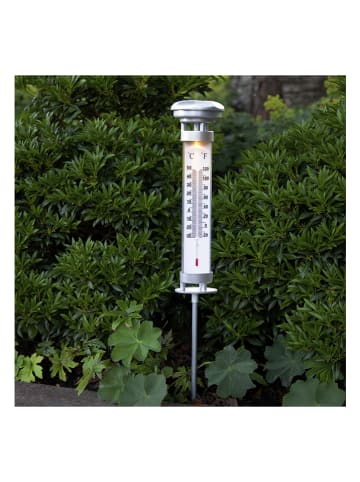 STAR Trading Ledsolartuinsteker "Celsius" wit/zilverkleurig - (H)57,5 cm