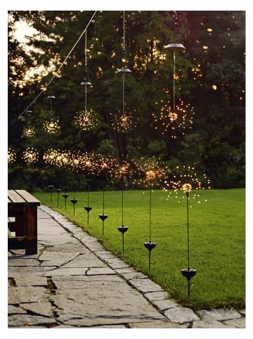 STAR Trading Solarna lampa ogrodowa LED "Firework" w kolorze czarnym - wys. 100 cm
