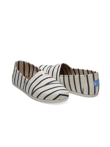 TOMS Instappers wit/donkerblauw