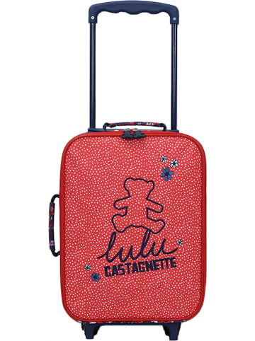 Lulu Castagnette Softcase-trolley "Floral" rood - (B)28 x (H)45 x (D)10 cm