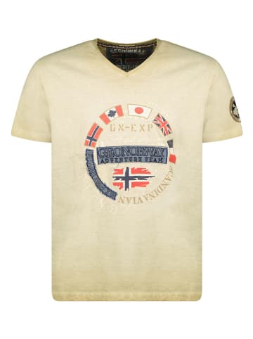 Geographical Norway Koszulka "Jarico" w kolorze beżowym
