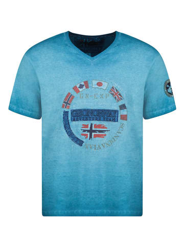 Geographical Norway Shirt "Jarico" in Blau