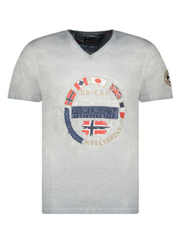 Geographical Norway Koszulka "Jarico" w kolorze jasnoszarym