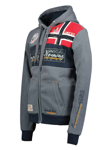 Geographical Norway Sweatvest "Flyer" grijs