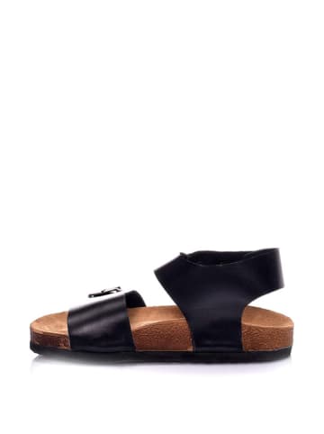 Moosefield Leder-Sandalen in Schwarz