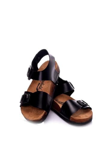 Moosefield Leder-Sandalen in Schwarz